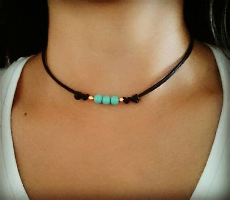 Turquoise Choker Boho Choker Necklace Bohemian by DeluxeSparkle