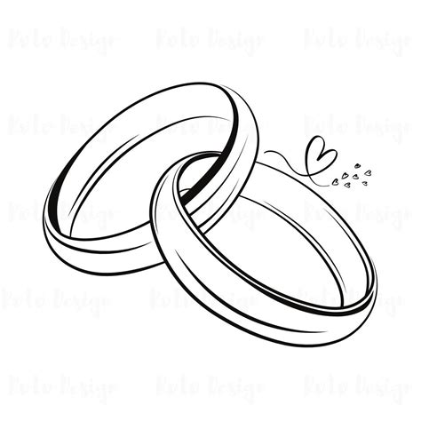 Pin By Zine On Art In 2024 Wedding Drawing Marriage Ring Ring Sketch