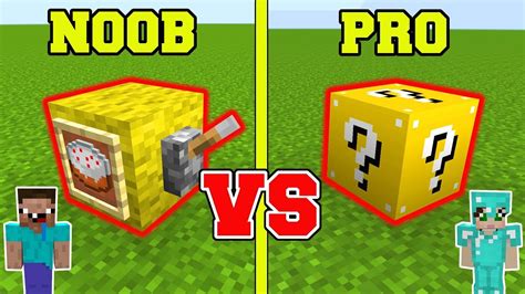 Minecraft Noob Vs Pro Lucky Block In Minecraft Youtube