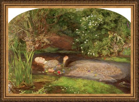 John Everett Millais, 1829-96, Ophelia, A4 / A3 Reproduction Fine Art ...