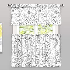 Amazon Driftaway Tree Branch Botanical Pattern Semi Sheer Pieces