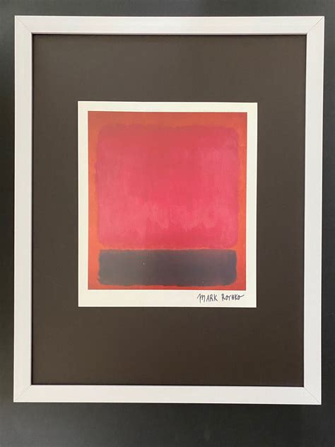 Mark Rothko 1970 Signed Print Abstract Framed In A New 11x14 In