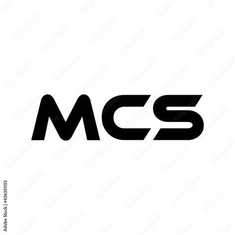 MCS letter logo design with white background in illustrator, vector ...