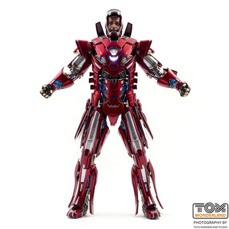 Hot Toys Iron Man 3 Silver Centurion Armor Suit Up Version 16th Scale Collectible Figure