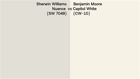 Sherwin Williams Nuance Sw Vs Benjamin Moore Capitol White Cw