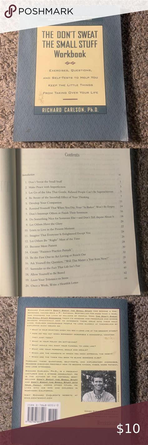 The Dont Sweat The Small Stuff Workbook by Richard Carlson, Ph.D.