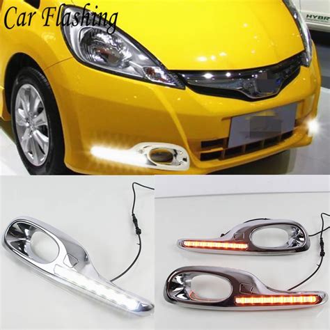 Car Led Daytime Running Lights For Honda Jazz Fit Drl