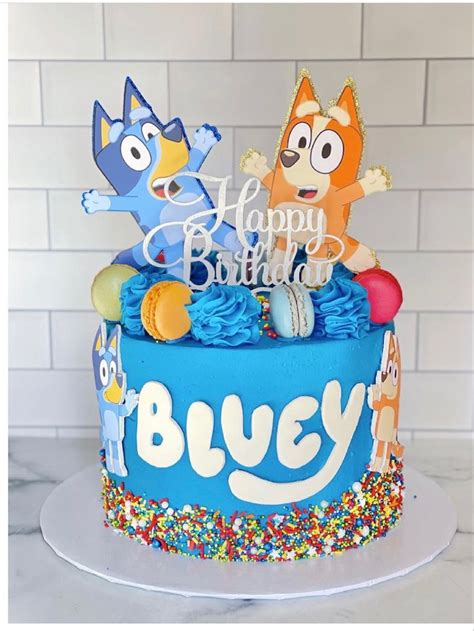 BLUEY Cake Topper Para Imprimir Pastel Tortas Topo De Bolo Cupcake