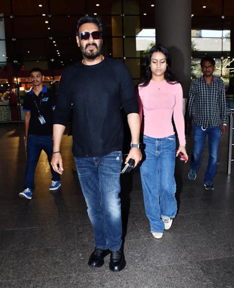 Nysa Devgan Shines In Pink Bodycon Top As She Walks Out With Dad Ajay