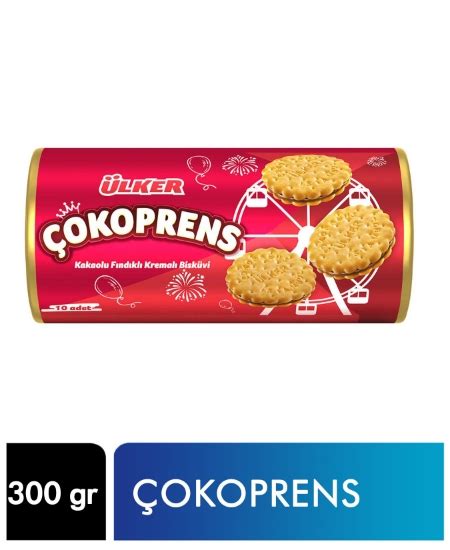 Ülker Çokoprens Bisküvi 10 lu Paket 300 gr Kakaolu Fındık Kremalı