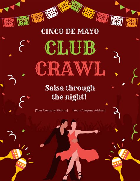 Free Cinco De Mayo Club Flyer Template Edit Online And Download