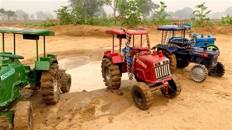 Diy Tractor Accident And Stuck In Mud Pulling Out Swaraj Tractor