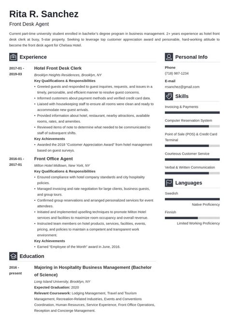 Resume Front Page Template - Free Resume Ideas