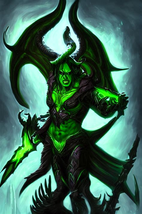 Prompthunt Illidan The Elf Demon Hunter With Band That Cover His Eyes