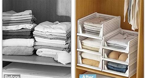 TASMAX Stackable Drawer Organizer Small Wardrobe For Clothes Organiser