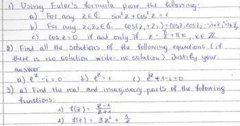 Answered Using Euler S Formula Prove The Bartleby