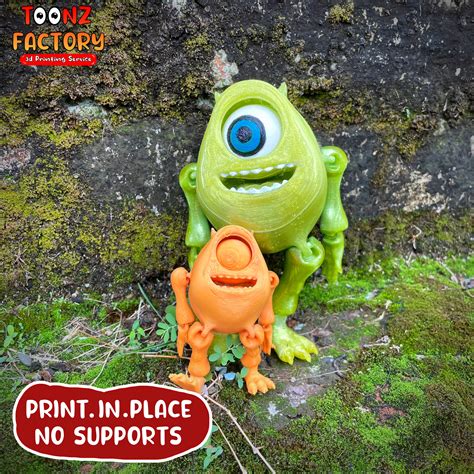 Flexi Print In Place Mike Wazowski Articulado Edream Makers