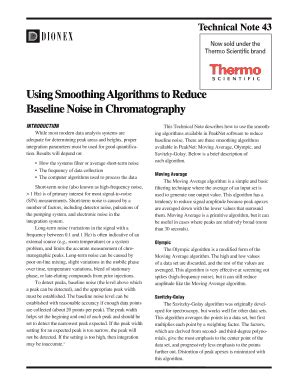 Fillable Online Using Smoothing Algorithms To Reduce Baseline Noise In