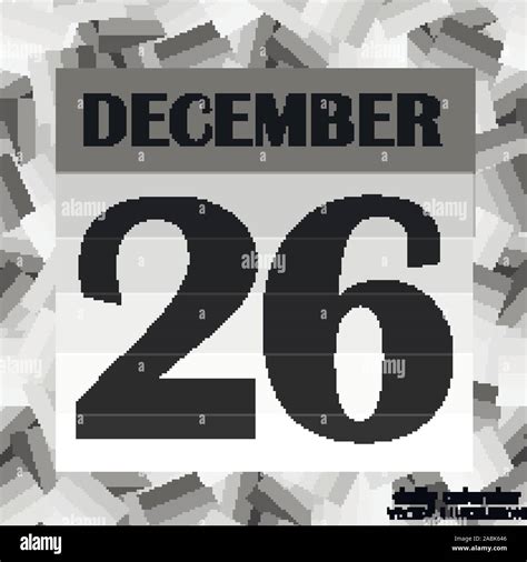 December 26 icon. For planning important day. Banner for holidays and ...