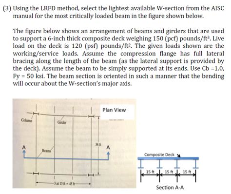 Solved Using The LRFD Method Select The Lightest Available Chegg