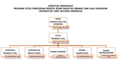 Struktur Organisasi Program Studi Profesi Bidan Universitas Sari