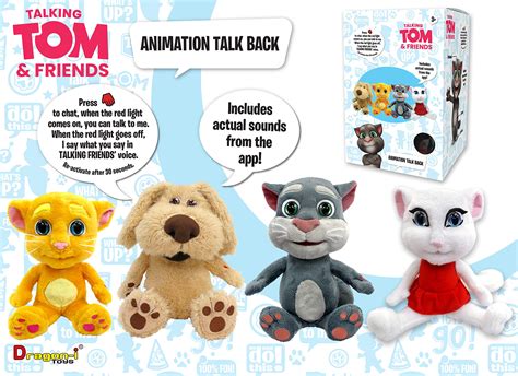 Talking Friends Talking Tom Animated Interactive Stuffed Cuddly Plush ...