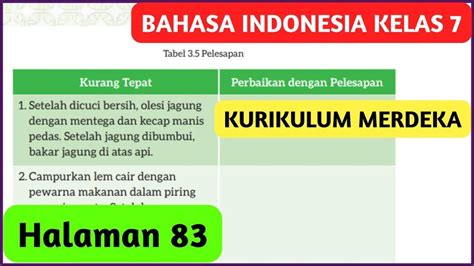 Soal And Kunci Jawaban Bahasa Indonesia Kelas 7 Smp Halaman 83 Kurikulum