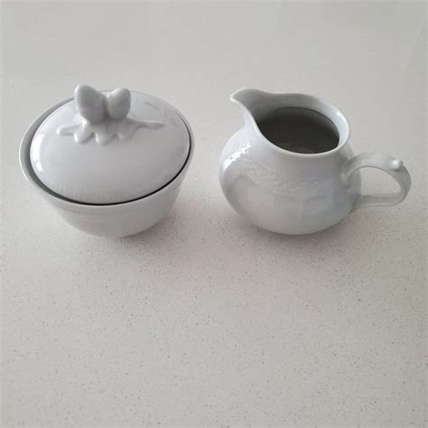 Tognana Dining New Tognana Italy White Porcelain Creamer And Sugar Service Set With Lid