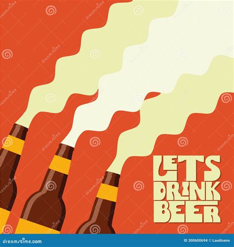 Vintage beer poster Vector stock vector. Illustration of decoration - 300600694