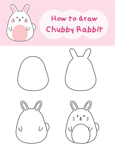 How To Draw Doodle Cute Rabbit For Coloring Book Vector Illustration