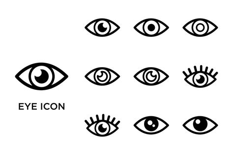 eye icon set vector design template in white background 5463378 Vector Art at Vecteezy