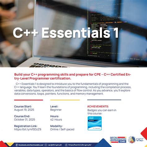 DICT - 𝐁𝐔𝐈𝐋𝐃 𝐘𝐎𝐔𝐑 𝐂++ 𝐏𝐑𝐎𝐆𝐑𝐀𝐌𝐌𝐈𝐍𝐆 𝐒𝐊𝐈𝐋𝐋𝐒. The Digital Transformation ...