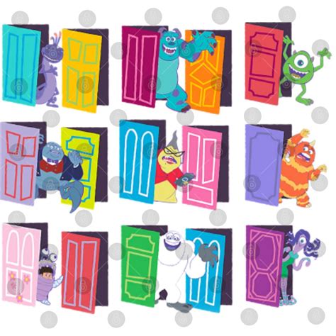 Disney And Pixars Monsters Inc Doors Characters Bibs Sold By Irwan Syah