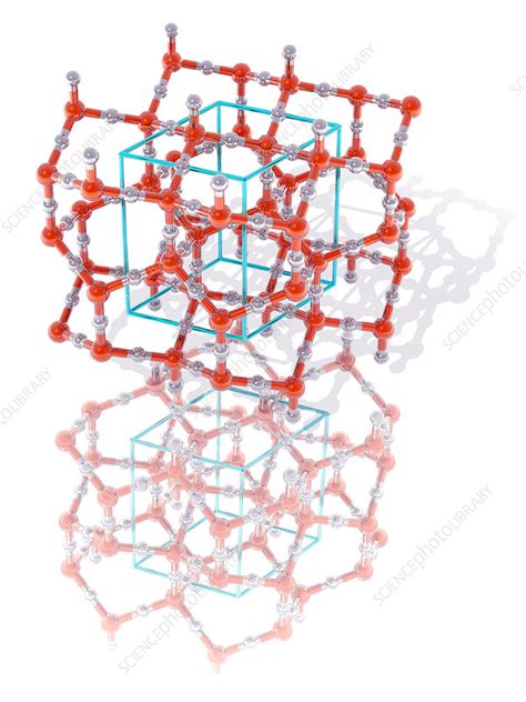 Tridymite crystal structure - Stock Image - A710/0090 - Science Photo ...