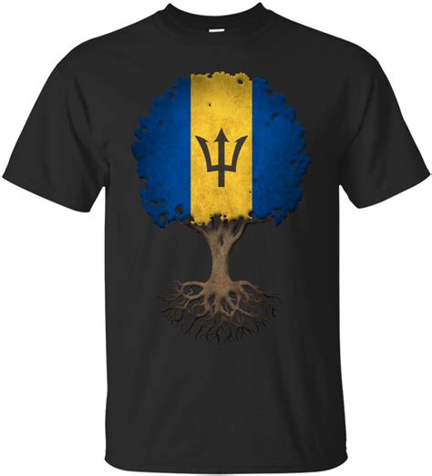 Download Barbados Flag Tree Roots T Shirt Design