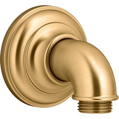 Kohler Artifacts Wall Mount Supply Elbow In Vibrant Brushed Moderene Brass 72796 2mb The Home