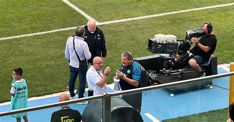 FOTO De Laurentiis Assiste A Napoli Girona Dalla Panchina Calcio