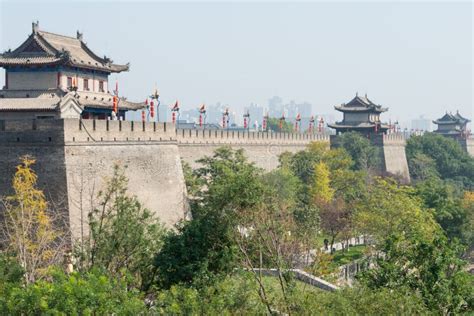 City Wall Of Xi An A Famous Historic Sites In Xian Shaanxi China