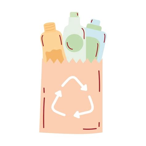 Free Vector Recycling Symbol On Plastic Bottle Icon Isolated