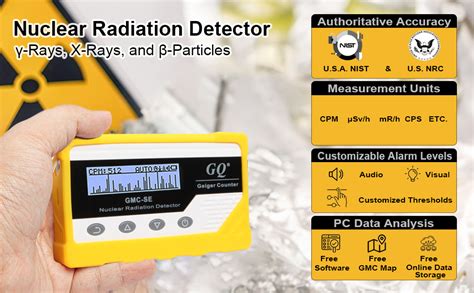 GQ GMC SE Geiger Counter Radiation Detector Beta Gamma X Ray Portable