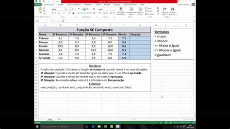 Aula Excel Fun O Se Composta Youtube