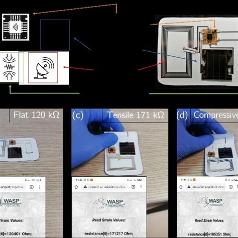 Hybrid Flexible Strain Sensor A Scheme Left And Optical Image