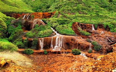 water, Nature, Grass, Taiwan, Waterfalls Wallpapers HD / Desktop and Mobile Backgrounds