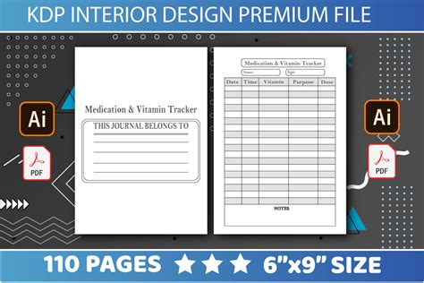 KDP INTERIORS MEDICATION VITAMIN TRACKER Graphic By ElimesherStudio