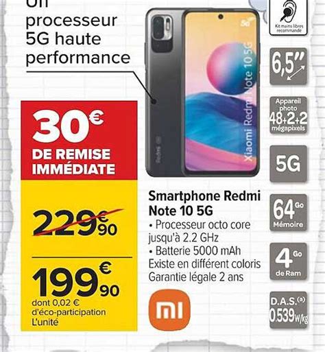 Promo Smartphone Redmi Note G Chez Carrefour Icatalogue Fr