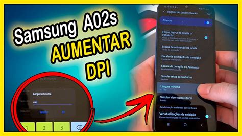 Como Aumentar O Dpi Do Samsung A S Youtube