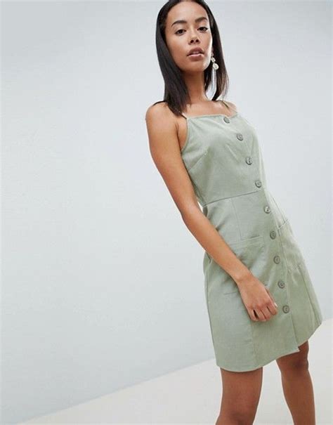 Asos Design Tall Button Through Linen Mini Sundress Asos Женский