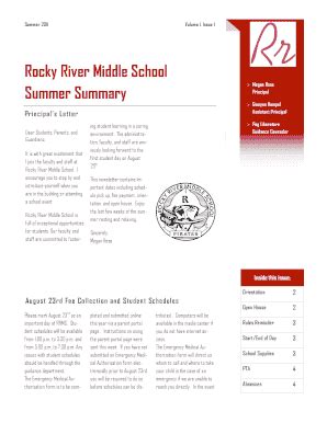 Fillable Online Rocky River Middle School Fax Email Print - pdfFiller