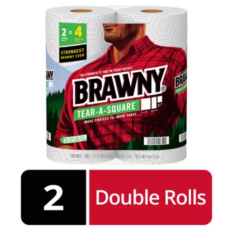 Brawny Tear A Square Paper Towels Sheet Size Strong Paper Towel