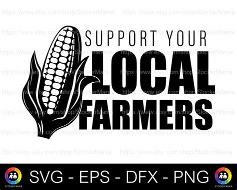 Support Your Local Farmers Svg Farm Svg Livestock Svg Farming Svg We